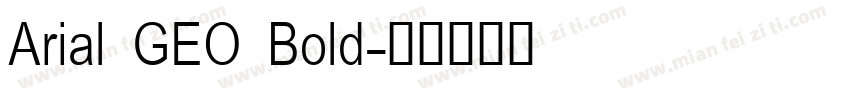 Arial GEO Bold字体转换